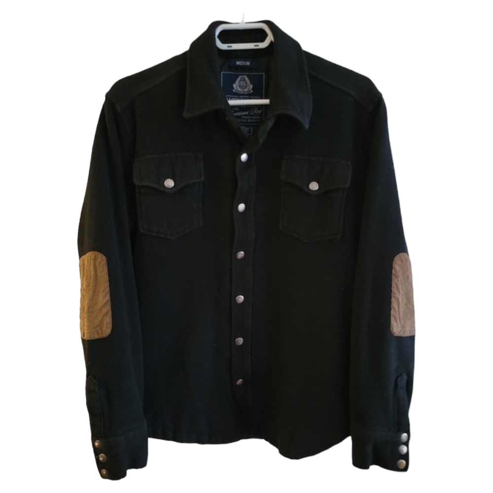 American Rag Quilted Elbow Patch Jacket Size M